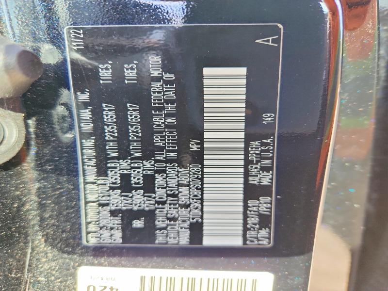 51437106 :رقم المزاد ، 5TDKSKFC8PS079280 vin ، 2023 Toyota Sienna مزاد بيع