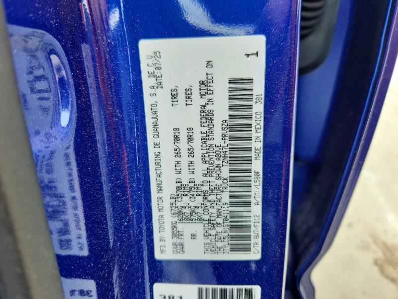 2025 Toyota Tacoma მანქანა იყიდება აუქციონზე, vin: 3TYLC5LN1ST041119, აუქციონის ნომერი: 52891046
