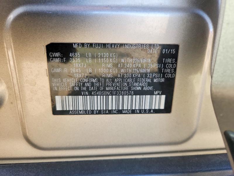 Aukcja sprzedaży 2015 Subaru Outback, vin: 4S4BSBNC1F3280578, numer aukcji: 53652276