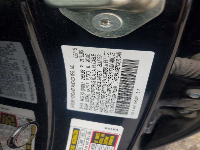 2019 Honda Accord მანქანა იყიდება აუქციონზე, vin: 1HGCV1F33KA113591, აუქციონის ნომერი: 54690856