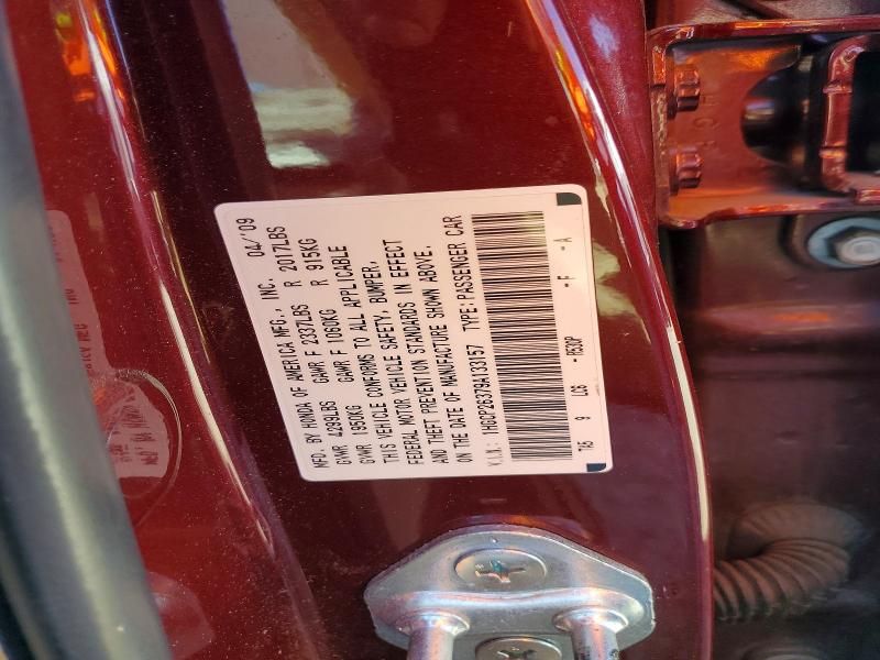 53304276 :رقم المزاد ، 1HGCP26379A133157 vin ، 2009 Honda Accord مزاد بيع