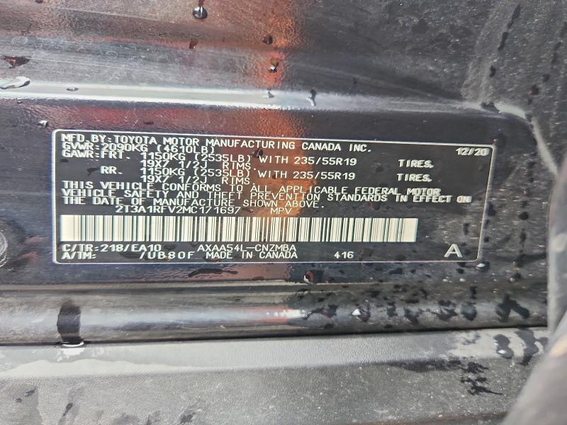 Продажа на аукционе авто 2021 Toyota Rav4, vin: 2T3A1RFV2MC171697, номер лота: 53733726