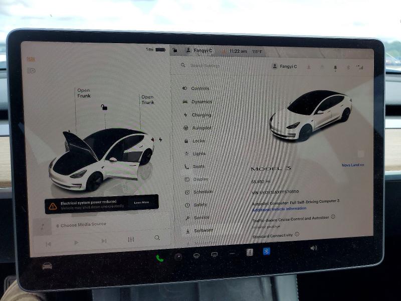 52937056 :رقم المزاد ، 5YJ3E1EAXPF570850 vin ، 2023 Tesla Model 3 مزاد بيع