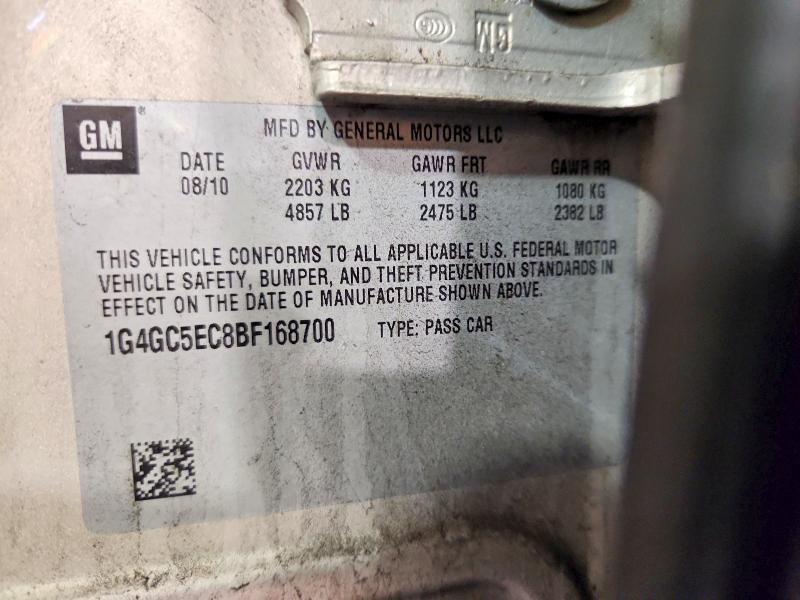Aukcja sprzedaży 2011 Buick Lacrosse, vin: 1G4GC5EC8BF168700, numer aukcji: 53892986