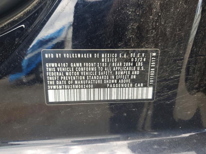 2024 Volkswagen Jetta მანქანა იყიდება აუქციონზე, vin: 3VW5M7BU2RM062400, აუქციონის ნომერი: 55000636