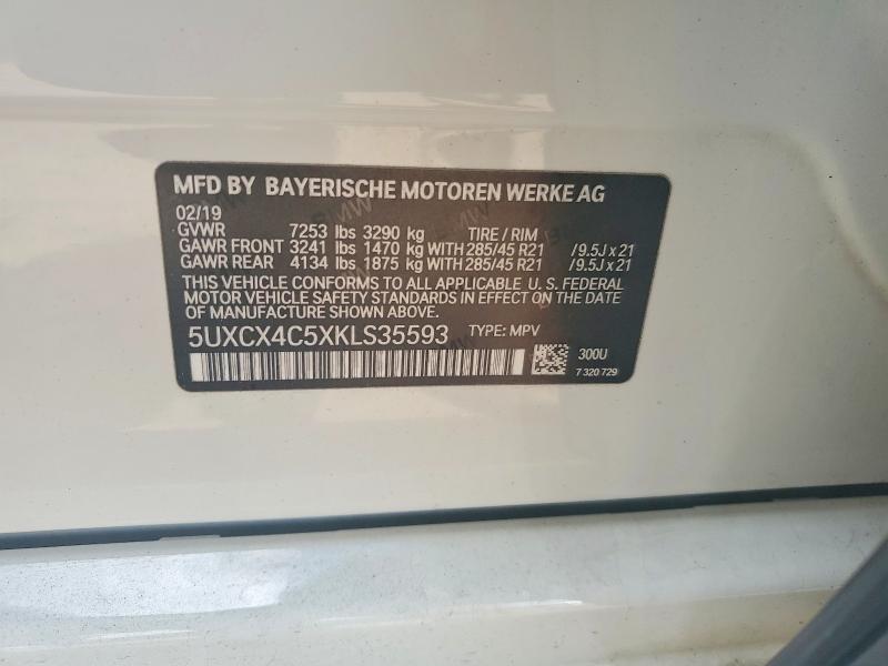 Aukcja sprzedaży 2019 Bmw X7, vin: 5UXCX4C5XKLS35593, numer aukcji: 52586626
