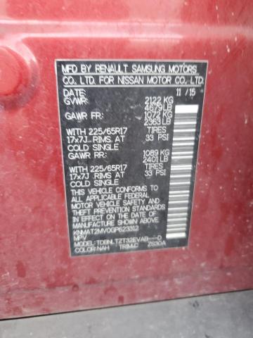 2016 Nissan Rogue მანქანა იყიდება აუქციონზე, vin: KNMAT2MV0GP623312, აუქციონის ნომერი: 54415906