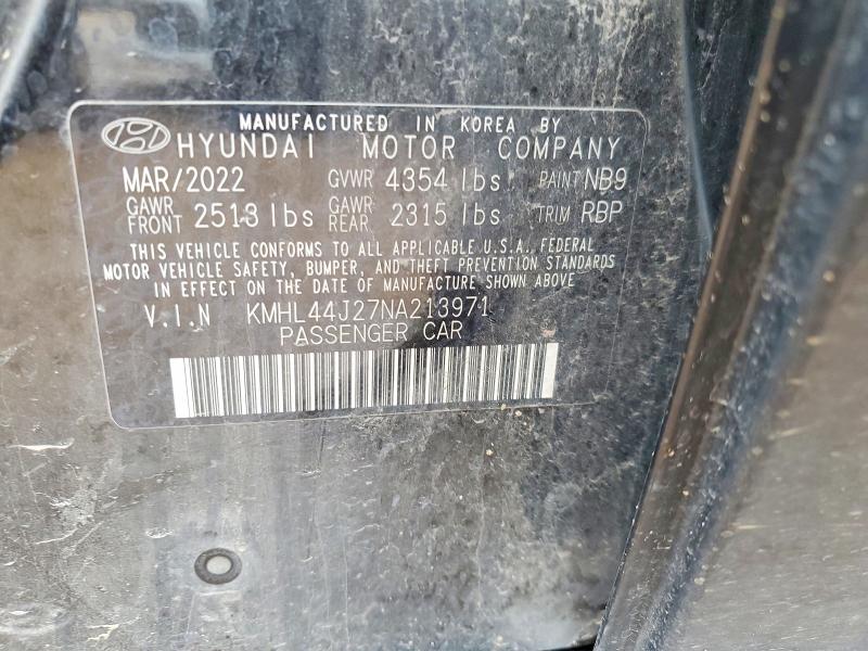 Продаж на аукціоні авто 2022 Hyundai Sonata, vin: KMHL44J27NA213971, номер лоту: 51689776