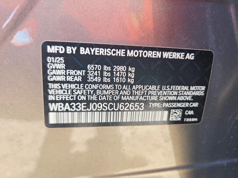 Aukcja sprzedaży 2025 Bmw 760, vin: WBA33EJ09SCU62653, numer aukcji: 51821766