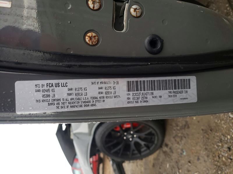 Продаж на аукціоні авто 2018 Dodge Challenger, vin: 2C3CDZFJ8JH271198, номер лоту: 53170916
