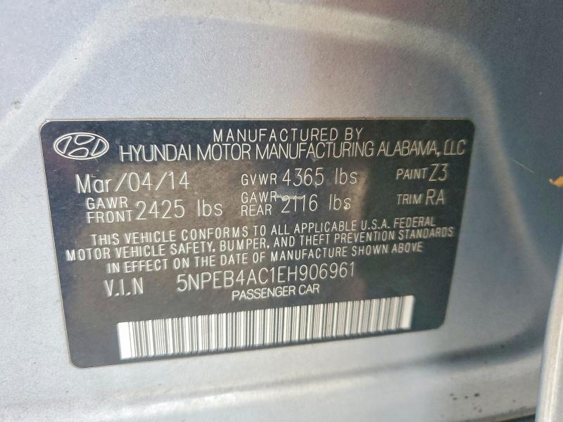 Продажа на аукционе авто 2014 Hyundai Sonata, vin: 5NPEB4AC1EH906961, номер лота: 54854656
