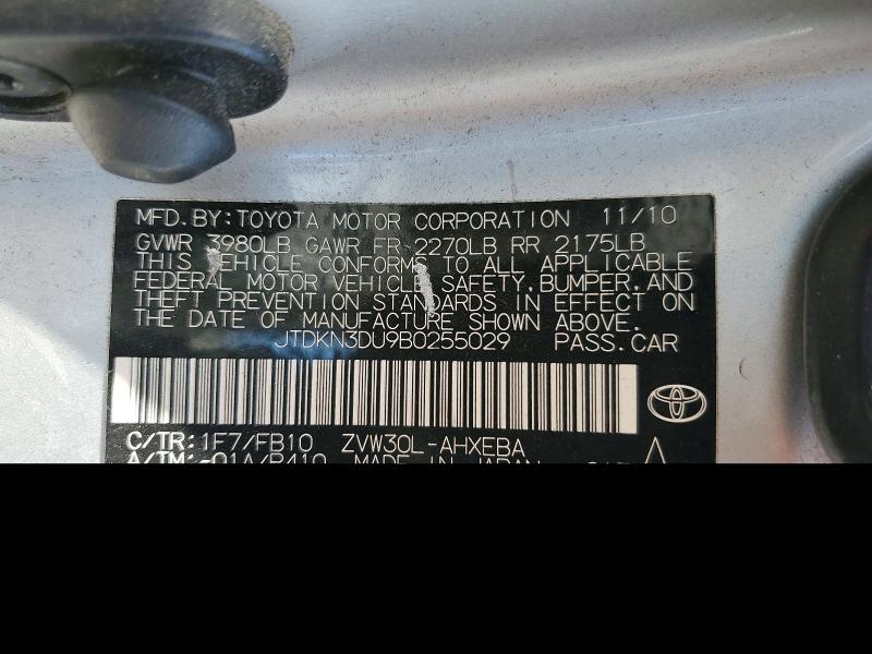 53912206 :رقم المزاد ، JTDKN3DU9B0255029 vin ، 2011 Toyota Prius مزاد بيع