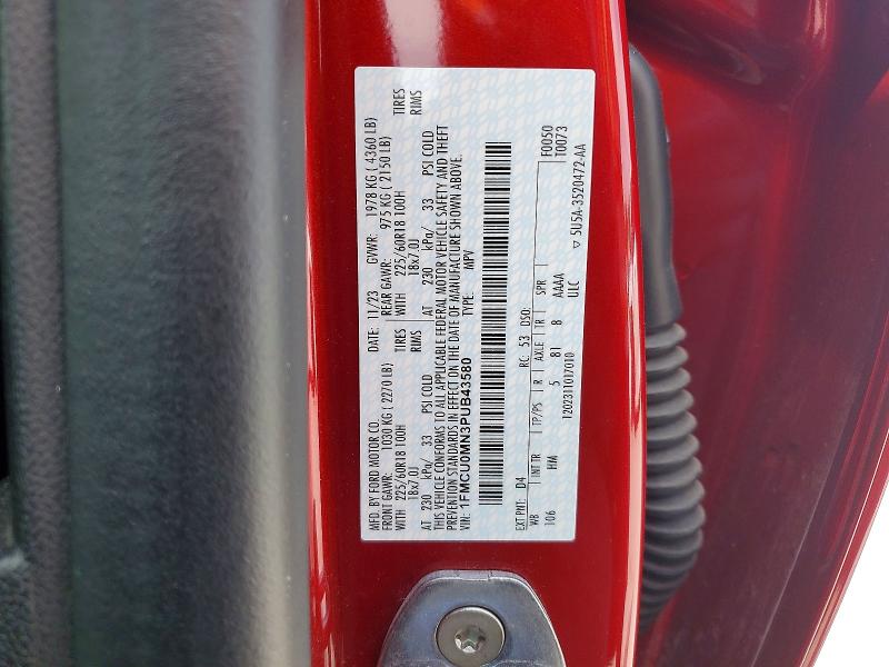 54600326 :رقم المزاد ، 1FMCU0MN3PUB43580 vin ، 2023 Ford Escape مزاد بيع