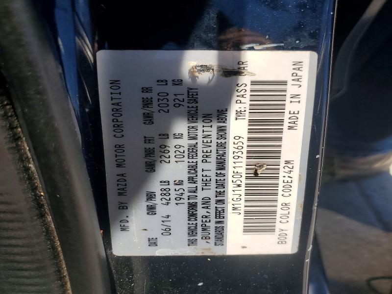 Продаж на аукціоні авто 2015 Mazda 6, vin: JM1GJ1W50F1193659, номер лоту: 52848736