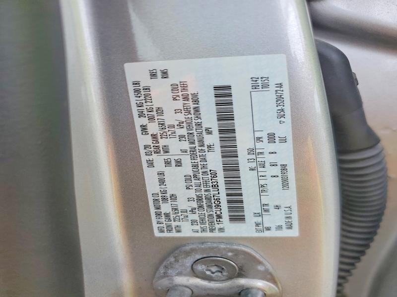 53048816 :رقم المزاد ، 1FMCU9G67LUB37607 vin ، 2020 Ford Escape مزاد بيع