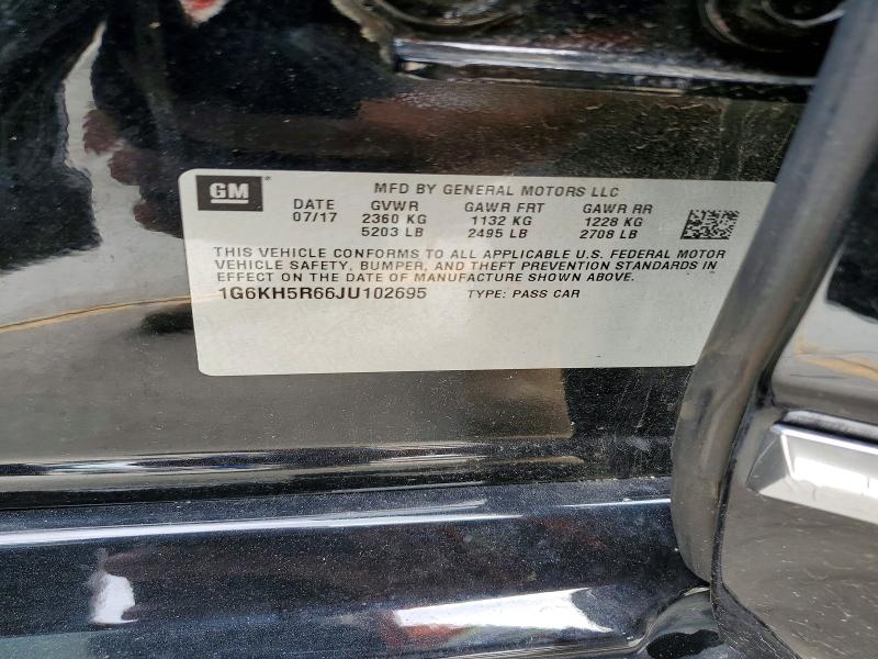 2018 Cadillac Ct6 მანქანა იყიდება აუქციონზე, vin: 1G6KH5R66JU102695, აუქციონის ნომერი: 52755466