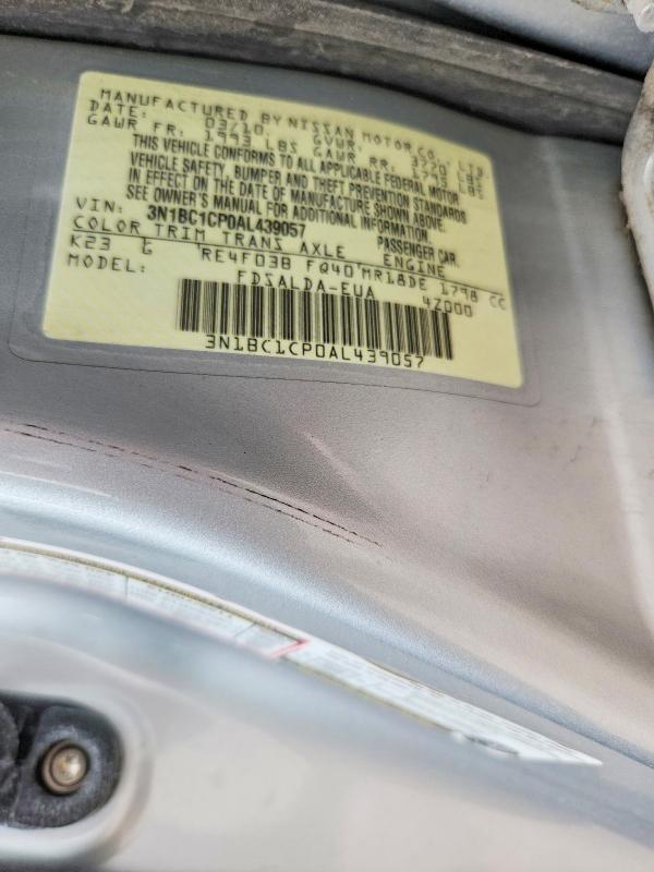 Aukcja sprzedaży 2010 Niss Versa, vin: 3N1BC1CP0AL439057, numer aukcji: 53096546
