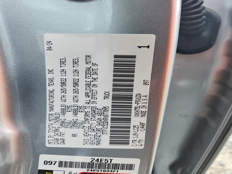 Aukcja sprzedaży 2024 Toyota Tundra, vin: 5TFVC5DBXRX077095, numer aukcji: 52672856