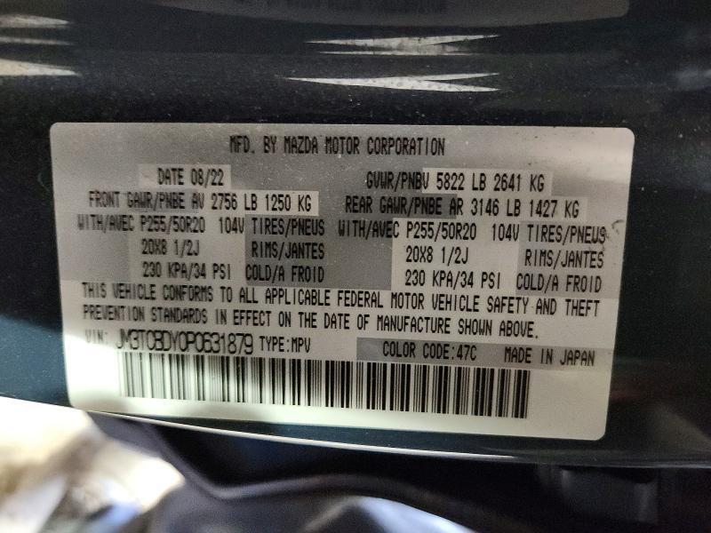 2023 Mazda Cx-9 მანქანა იყიდება აუქციონზე, vin: JM3TCBDY0P0631879, აუქციონის ნომერი: 53565426