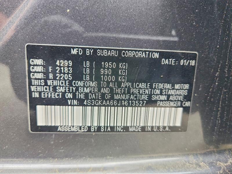 Продажа на аукционе авто 2018 Subaru Impreza, vin: 4S3GKAA66J1613527, номер лота: 55224236