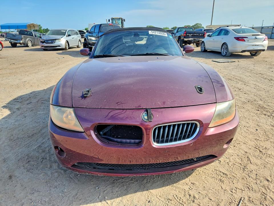54214056 :رقم المزاد ، 4USBT33403LR62490 vin ، 2003 Bmw Z4 مزاد بيع