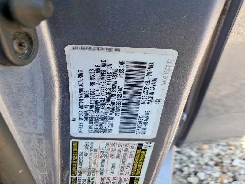 53931026 :رقم المزاد ، 2T1KR32E94C232147 vin ، 2004 Toyota Corolla Matrix مزاد بيع