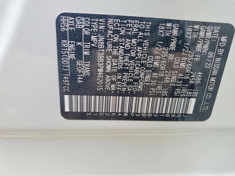 Auction sale of the 2023 Nissan Rogue, vin: JN8BT3BB3PW462015, lot number: 51864016