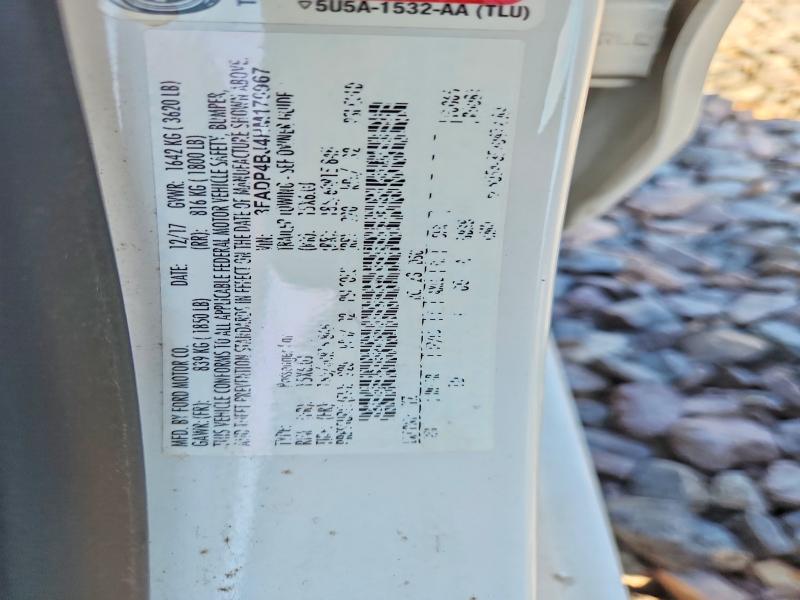 Продажа на аукционе авто 2017 Ford Fiesta, vin: 3FADP4BJ4HM170967, номер лота: 53404346