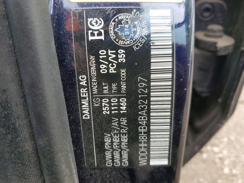 54845746 :رقم المزاد ، WDDHH8HB4BA321297 vin ، 2011 Mercedes-benz E مزاد بيع