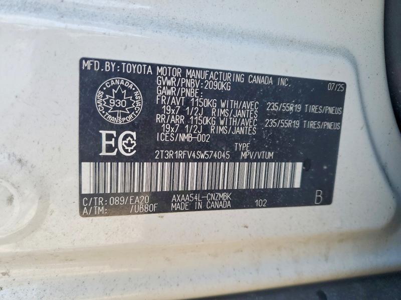 Продаж на аукціоні авто 2025 Toyota Rav4, vin: 2T3R1RFV4SW574045, номер лоту: 51715876