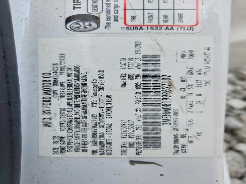 Продаж на аукціоні авто 2009 Mercury Milan, vin: 3MEHM08199R627182, номер лоту: 53803216