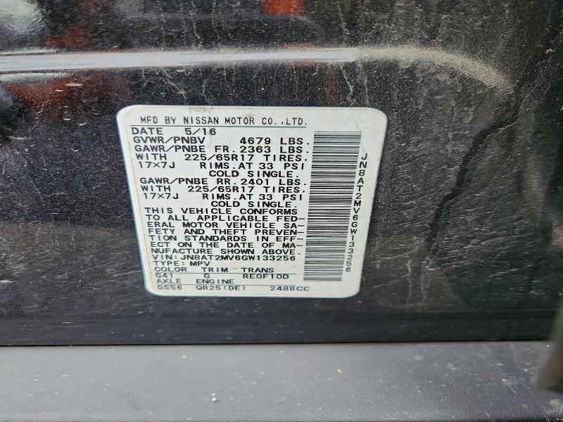 Aukcja sprzedaży 2016 Nissan Rogue, vin: JN8AT2MV6GW133256, numer aukcji: 53122046
