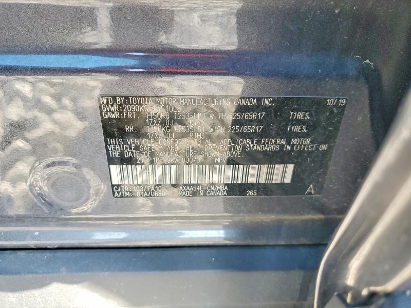 Продаж на аукціоні авто 2019 Toyota Rav4, vin: 2T3P1RFV9KW083073, номер лоту: 54947936