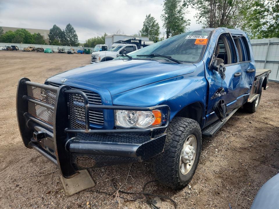 2003 Dodge Ram 2500 მანქანა იყიდება აუქციონზე, vin: 3D7KU28C63G842869, აუქციონის ნომერი: 52190676