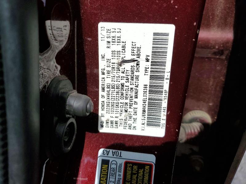 54698756 :رقم المزاد ، 5J6RM4H34EL036386 vin ، 2014 Honda Cr-v مزاد بيع