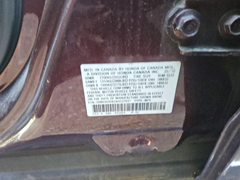 Продаж на аукціоні авто 2010 Acura Mdx, vin: 2HNYD2H42AH522937, номер лоту: 50260316