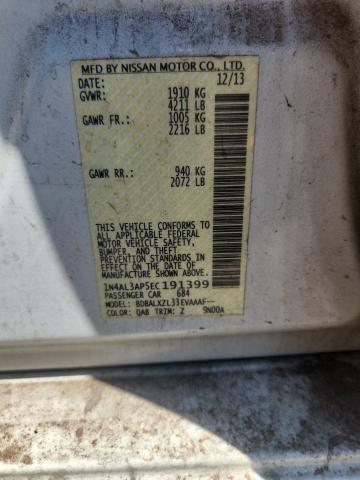 Продаж на аукціоні авто 2014 Nissan Altima, vin: 1N4AL3AP5EC191399, номер лоту: 52410556