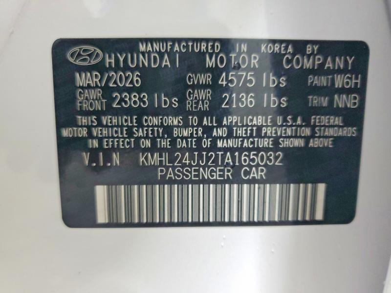 Aukcja sprzedaży 2026 Hyundai Sonata Hybrid, vin: KMHL24JJ2TA165032, numer aukcji: 54560096
