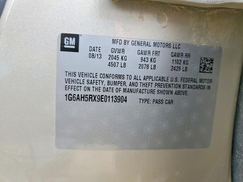 2014 Cadillac Ats მანქანა იყიდება აუქციონზე, vin: 1G6AH5RX9E0113904, აუქციონის ნომერი: 54799686