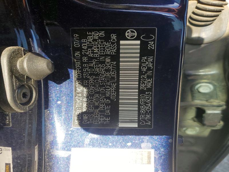 Auction sale of the 2020 Toyota Corolla, vin: JTDEPRAE1LJ057774, lot number: 53518896