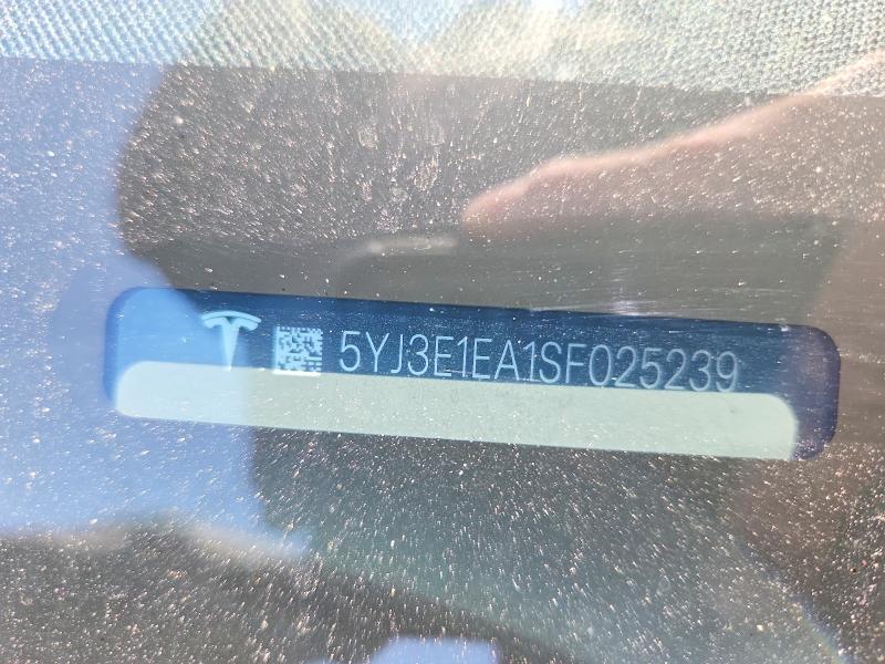 2025 Tesla Model 3 მანქანა იყიდება აუქციონზე, vin: 5YJ3E1EA1SF025239, აუქციონის ნომერი: 51643646