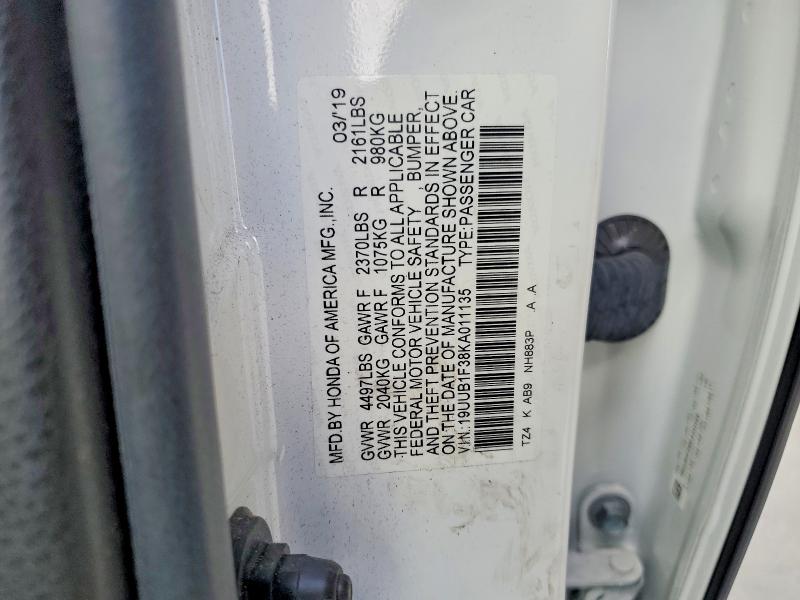 Продаж на аукціоні авто 2019 Acura Tlx, vin: 19UUB1F38KA011135, номер лоту: 54912216