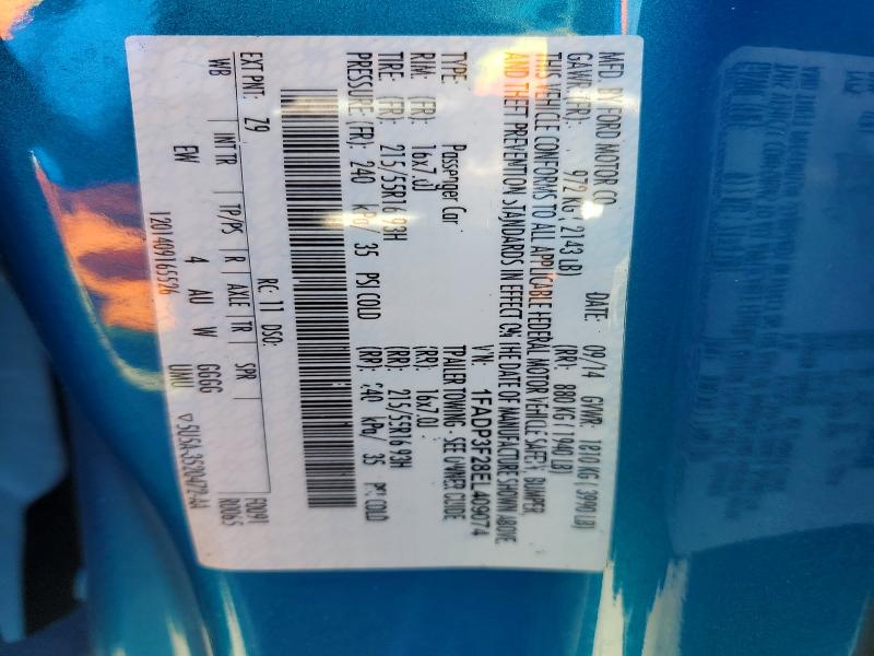 55725206 :رقم المزاد ، 1FADP3F28EL409074 vin ، 2014 Ford Focus مزاد بيع