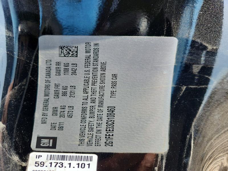 Aukcja sprzedaży 2012 Chevrolet Camaro, vin: 2G1FE1E33C9108460, numer aukcji: 54646746