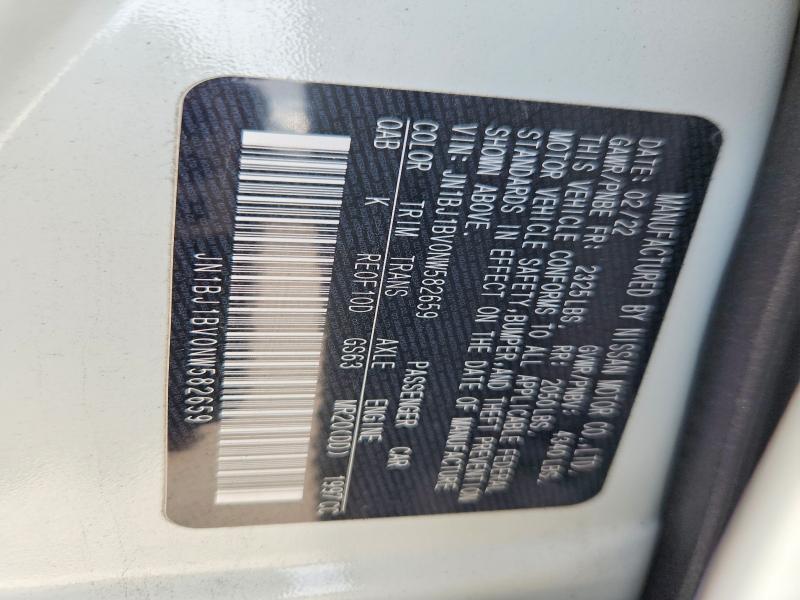 Aukcja sprzedaży 2022 Nissan Rogue Sport, vin: JN1BJ1BV0NW582659, numer aukcji: 52366256
