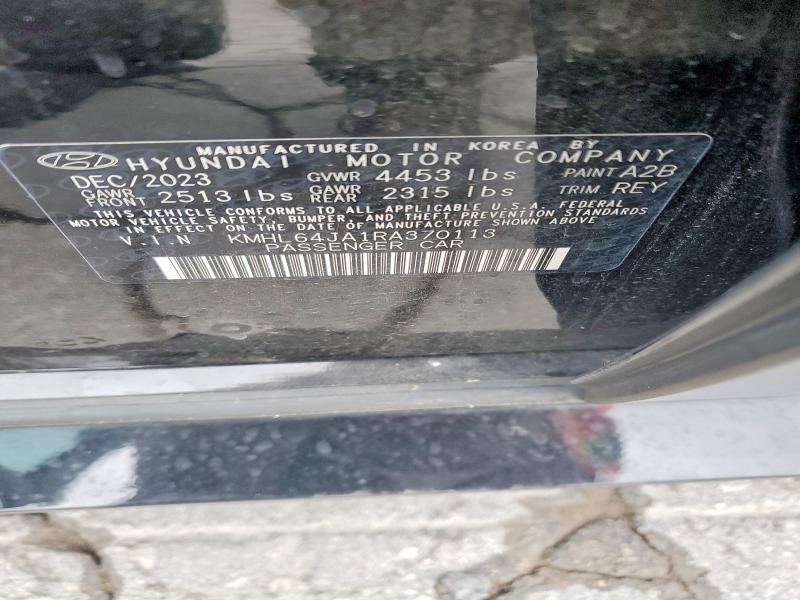 2024 Hyundai Sonata მანქანა იყიდება აუქციონზე, vin: KMHL64JA1RA370113, აუქციონის ნომერი: 54765506