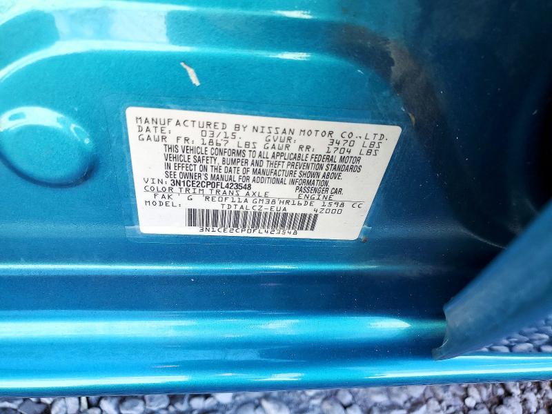 Auction sale of the 2015 Nissan Versa Note, vin: 3N1CE2CP0FL423548, lot number: 52676166