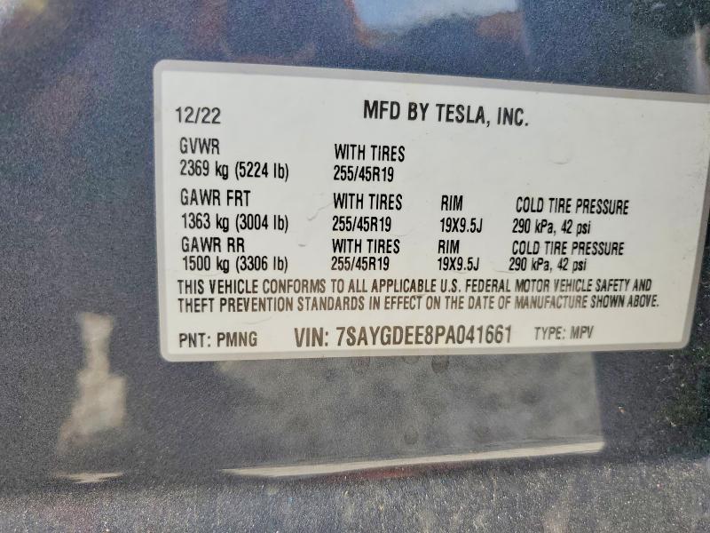 Продажа на аукционе авто 2023 Tesla Model Y, vin: 7SAYGDEE8PA041661, номер лота: 52613866