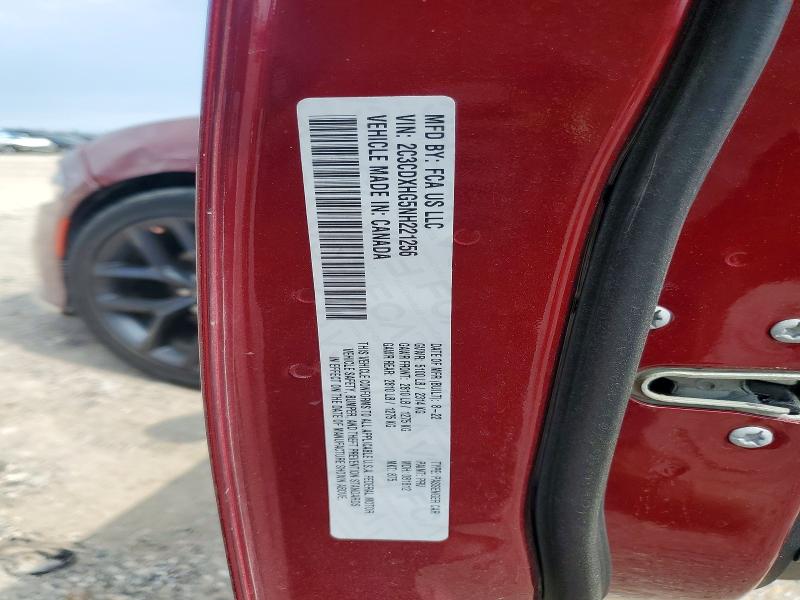 Aukcja sprzedaży 2022 Dodge Charger, vin: 2C3CDXHG5NH221256, numer aukcji: 52418986