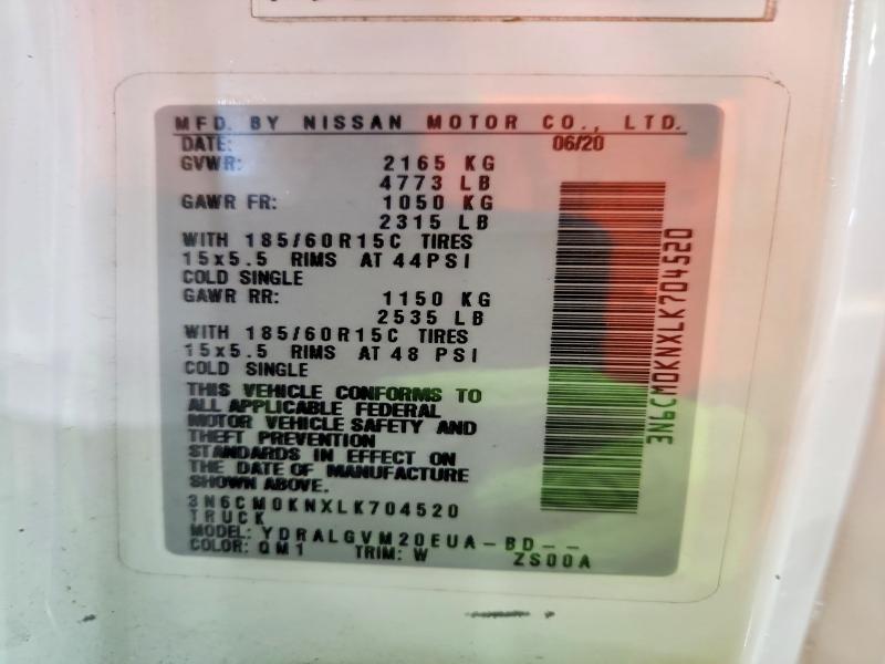 Aukcja sprzedaży 2020 Nissan Nv200, vin: 3N6CM0KNXLK704520, numer aukcji: 52197706
